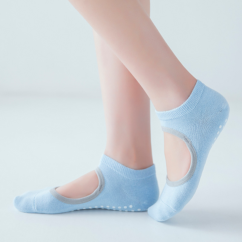 Chaussettes antidérapantes auxiliaires de yoga