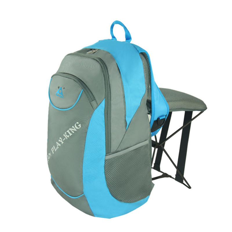 Backpack, Built-In Folding Chair, Outdoor Companion, Functionality and Style, Tubular Steel Frame, Folding Steel Construction Chair, Stylish Design, High-Intensity Steel Tube, Easy Setup, Weight Capacity: 90KGS, Camping, Fishing, Sports Events, Tailgating, Hiking, Picnics, Versatile Outdoor Adventures, Beach, Ballpark, Campsite, Prepared for Comfortable Rest, Leisure Sports Bag, Neutral/Male and Female, Plain Pattern, Capacity: 36-55L, Running, Sports, Hiking, Camping, Cycling, Fishing