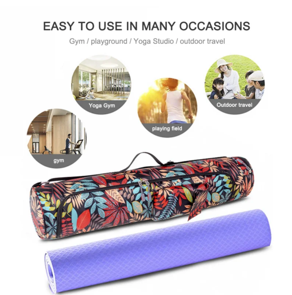  Yoga Bag, Canvas, Large Capacity, Dimensions: 25x28x4cm / 9.8x11x1.6 inch, Diameter: 17.5 cm / 7 inch, Square Cross Section Shape, Wear-Resistant, Waterproof, Breathable, Sports and Fitness, Travel, Gym, Meditation, Yoga Explorer Bag, Hiking.