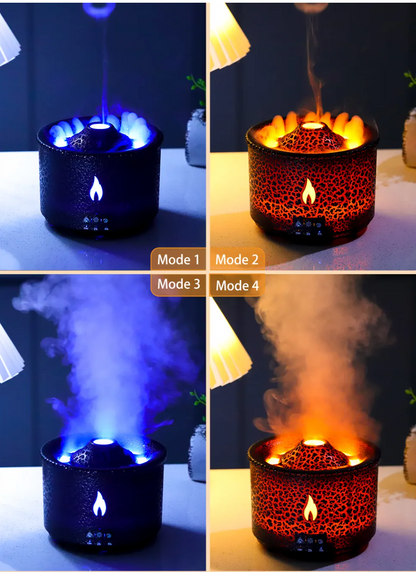 Volcano Serenity: Aromatherapy with Oil Diffusion