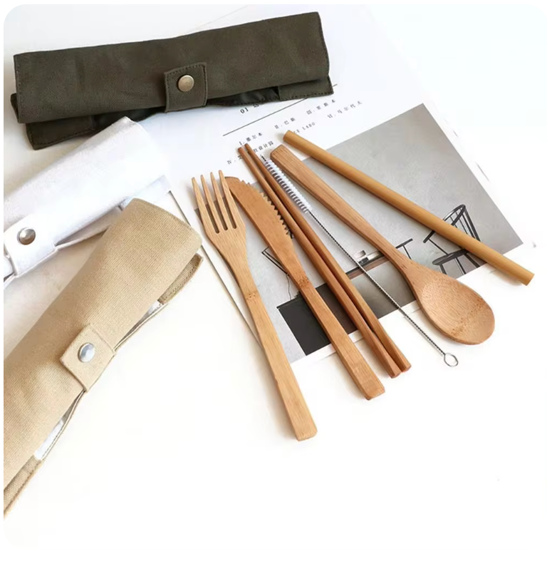 Bamboo Travel Utensils Set