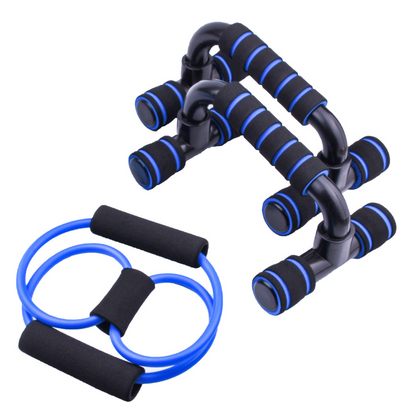 AB Wheel Roller, Push-up Bars, Hand Grippers, Speed, Endurance, Posture, Workout Difficulty, Comfortable Grip, Beads of Sweat, Assembly, Space Saving, Knee Pad, Rope, Stability, Abdominal, Workouts, Hand Gripper, Multifunctional, 6-Piece Training Equipment, Six piece