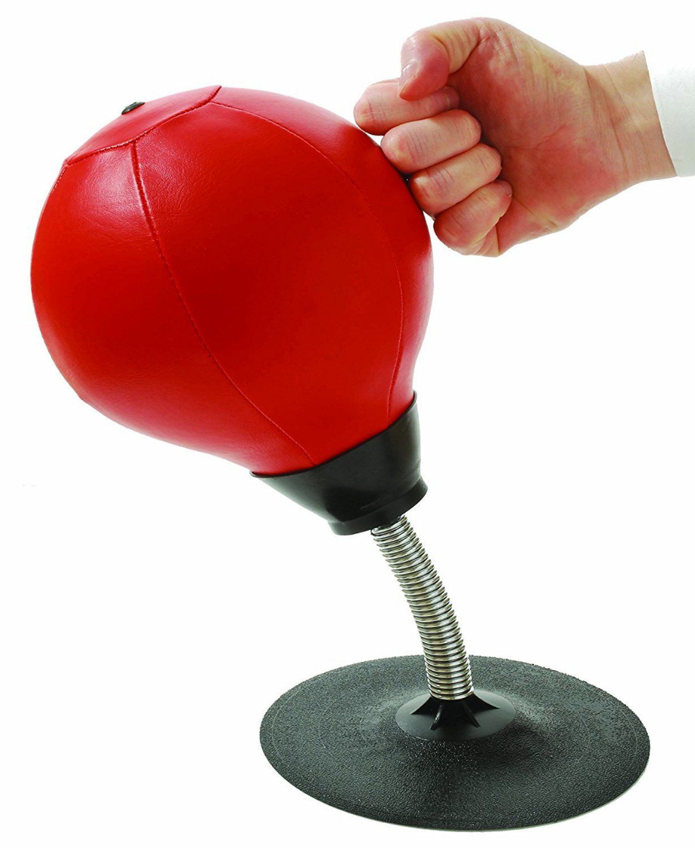 Stress relief, Sucker Punch desktop punching bag, Desk-mounted, Versatile placement, Super addicting, Stress-relieving toy, Secure sticking, Handles hardest punches, Heavy-duty spring, Fast reaction bounce back, Relaxing, Good exercise, Weight: 0.72KG / 1.59LB