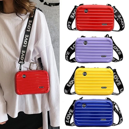 Fashion Women Mini Suitcase Shape Crossbody Bag