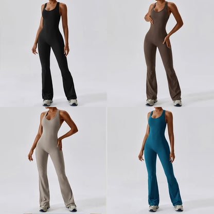 Yoga Jumpsuit Flared Trousers