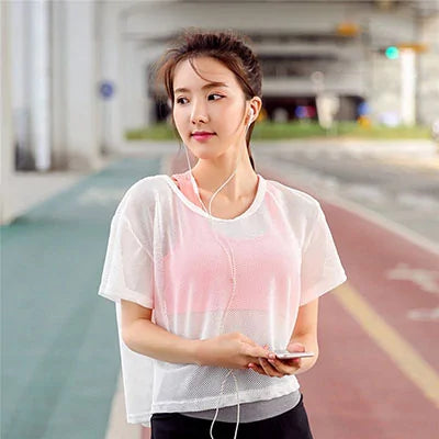 Women's Mesh Yoga Shirts