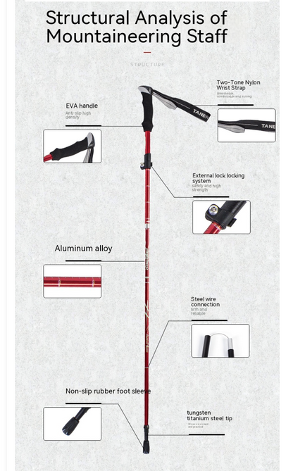 Ultra-Light Folding Trekking Climbing Stick