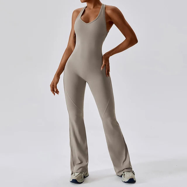 Yoga Jumpsuit Flared Trousers