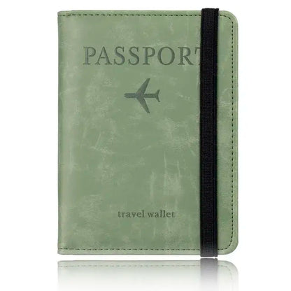 Blocking Passport Holder Leather Travel Wallet