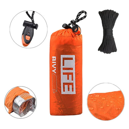 Survival Tube Emergency Tent With Whistle