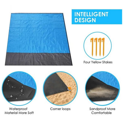 Waterproof Pocket Beach Blanket: Portable Camping Mat