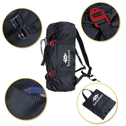 PeakPioneer DualStrap Climbing Bag – your essential organizer for indoor and outdoor climbs. Tailored for your climbing essentials, this rugged yet versatile bag features dual shoulder straps for a comfortable carry. Engineered for durability, it provides reliable protection for your gear. Streamline your climbing, conquering walls or scaling rock formations, with the PeakPioneer DualStrap Climbing Bag