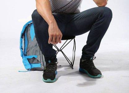 Backpack, Built-In Folding Chair, Outdoor Companion, Functionality and Style, Tubular Steel Frame, Folding Steel Construction Chair, Stylish Design, High-Intensity Steel Tube, Easy Setup, Weight Capacity: 90KGS, Camping, Fishing, Sports Events, Tailgating, Hiking, Picnics, Versatile Outdoor Adventures, Beach, Ballpark, Campsite, Prepared for Comfortable Rest, Leisure Sports Bag, Neutral/Male and Female, Plain Pattern, Capacity: 36-55L, Running, Sports, Hiking, Camping, Cycling, Fishing