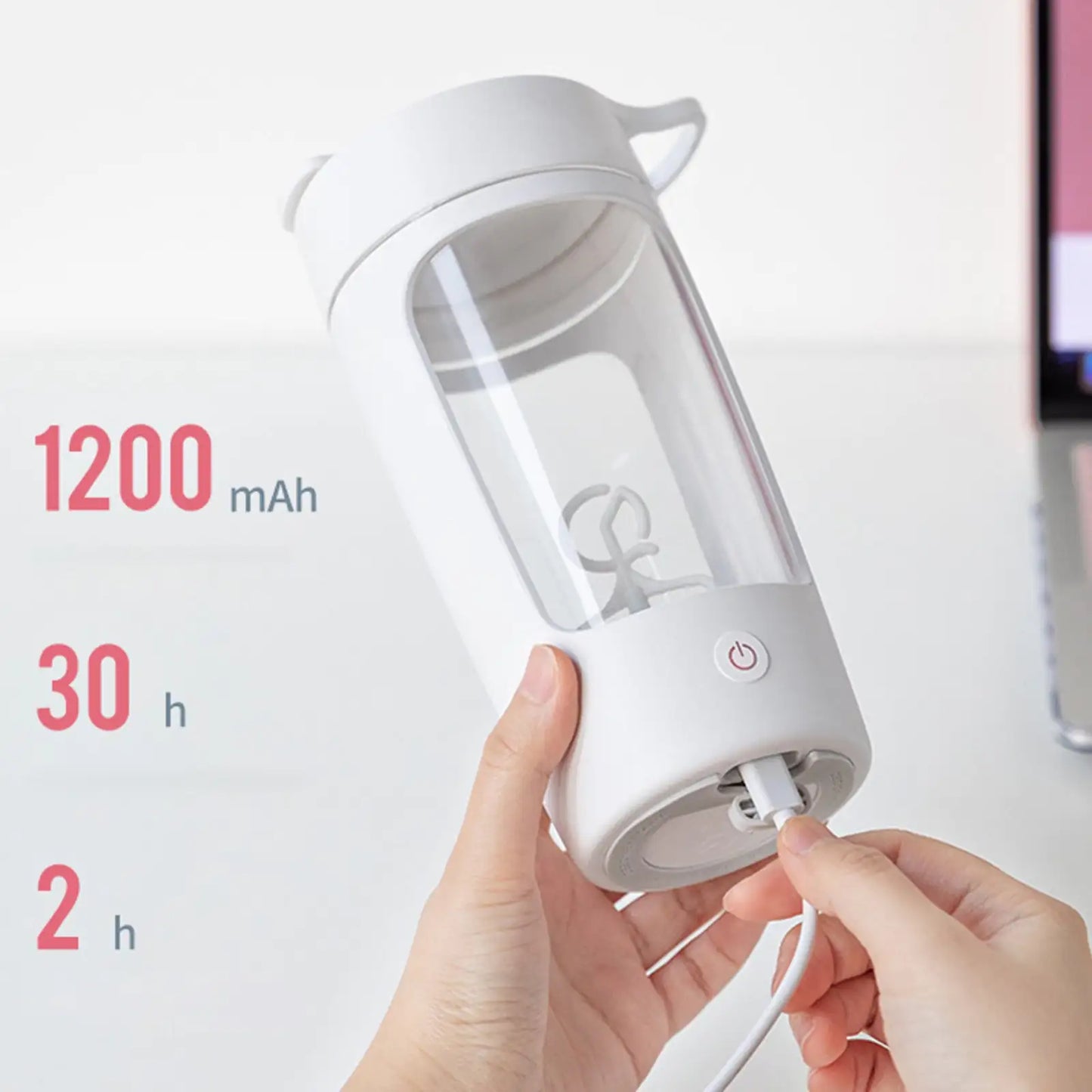 Portable Powerful Rechargeable Shaker For Protein Drinks